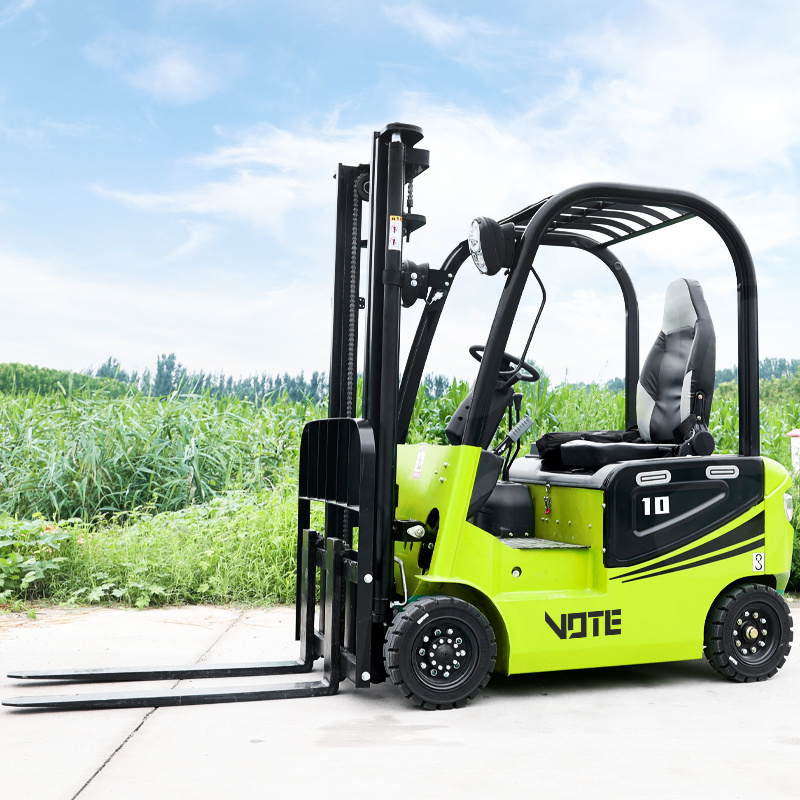 Electric forklift four wheel  1 ton 1.5 ton 2 warehouse handling elevated battery loading and unloading truck forklifts battery