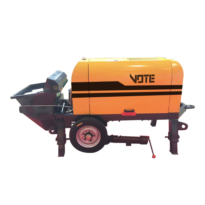 Cement Concrete Mixer Pump Trailer Hydraulic portable concrete mixer and pump