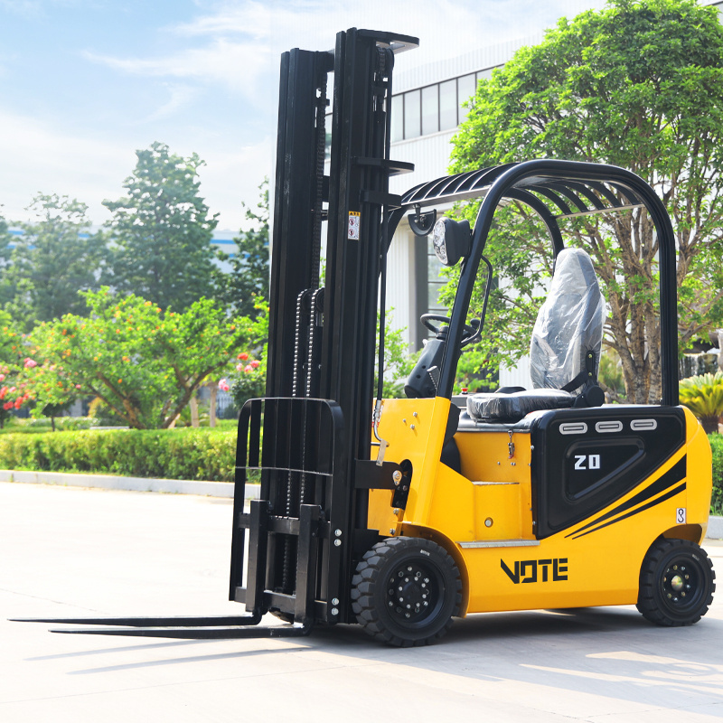 Electric forklift four wheel  1 ton 1.5 ton 2 warehouse handling elevated battery loading and unloading truck forklifts battery