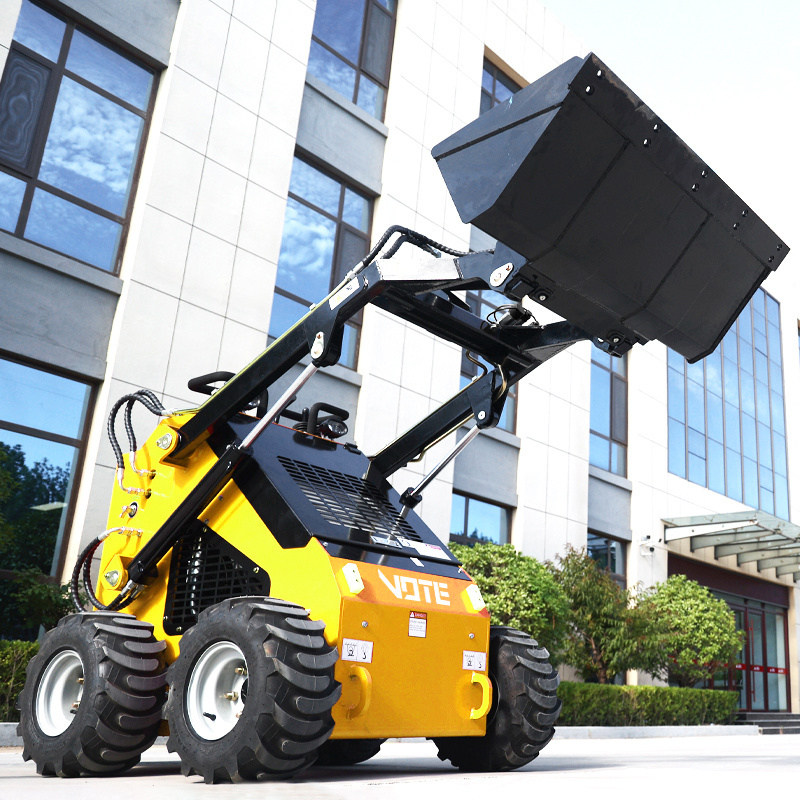 Free Shipping Mini Skid Steer Loader  EPA Engine Wheels Track Bucket Free official after sales  Versatility mini wheel loader