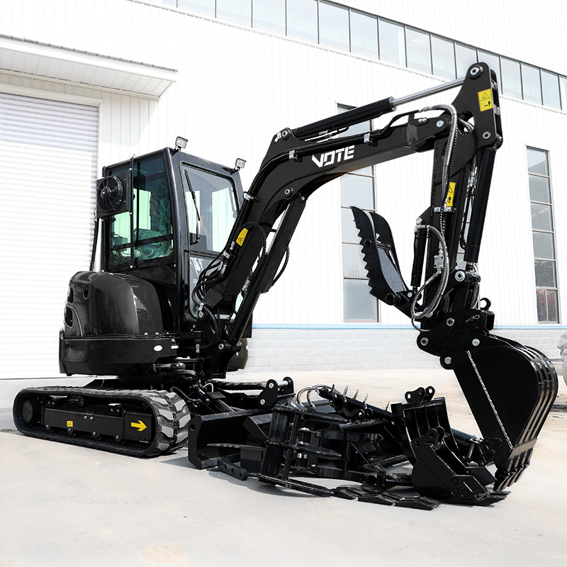 VOTE Free Shipping Excavator 3.5 Ton EPA Kubota Engine  Digger Farm Small Excavators 1 Ton 2 Tons  Machine Prices Mini Excavator