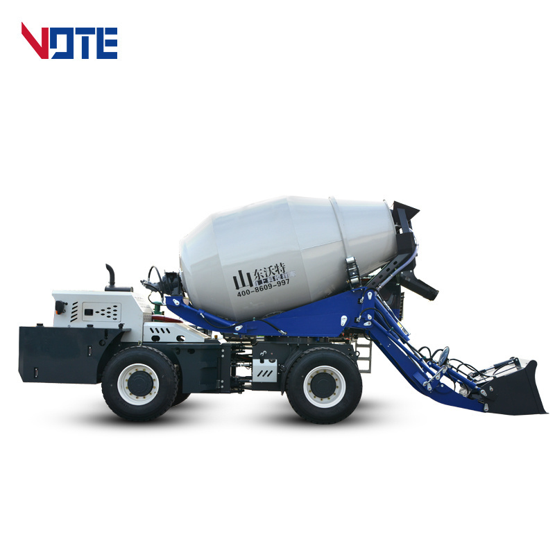 self loading diesel portable concrete mixer machine with pump truck to make concrete blocks with lift concrete mixer truck