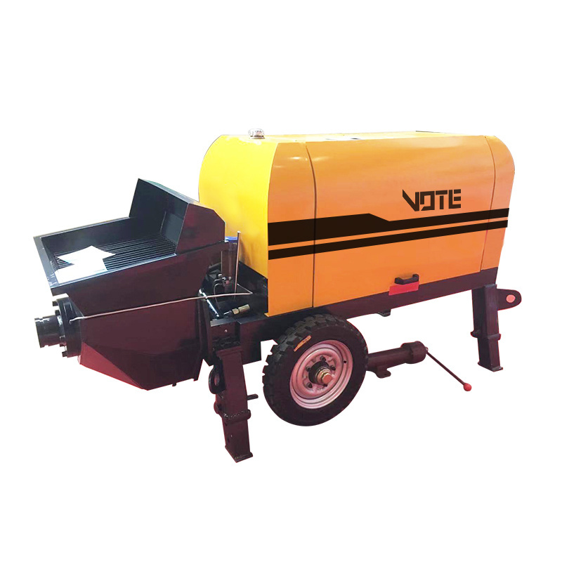 Cement Concrete Mixer Pump Trailer Hydraulic portable concrete mixer and pump