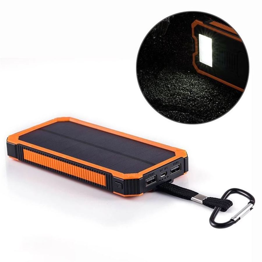 12000mAh  LED Dual USB Ports Solar Panel Power Bank Case Charger DIY Kits Box for Samsung S8 Xiaomi USB External Battery Charger