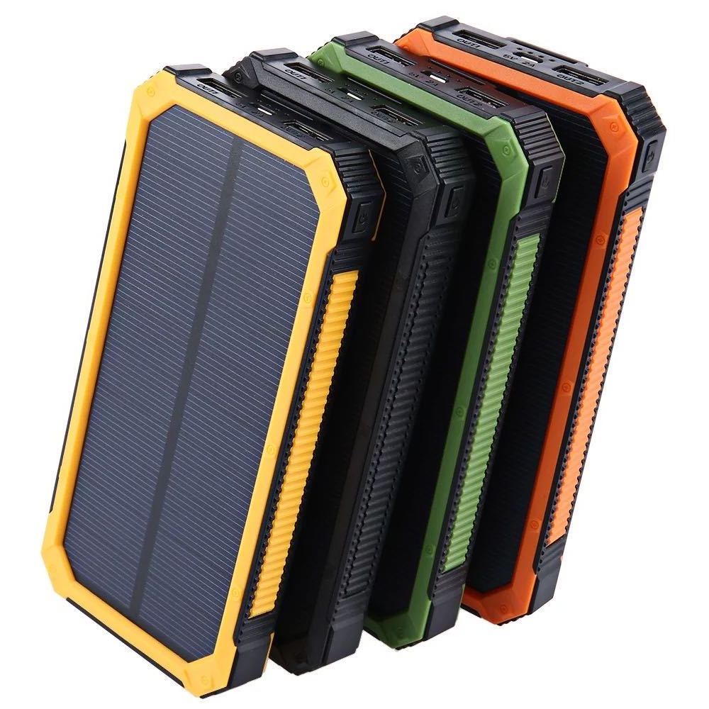 12000mAh  LED Dual USB Ports Solar Panel Power Bank Case Charger DIY Kits Box for Samsung S8 Xiaomi USB External Battery Charger