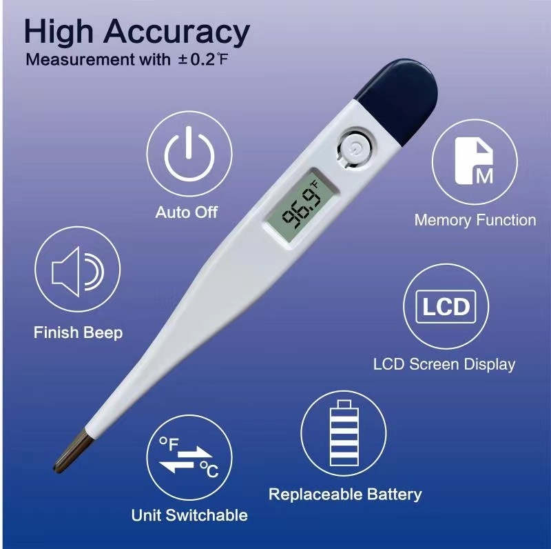 High sensitivity fast reading medical clinical electronic waterproof baby adult thermometer digital electronic thermometer