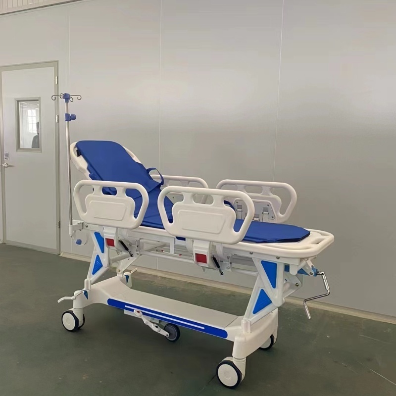 Emergency Hospital Manual Stretcher Patient Transfer Trolley prices patient transfer stretcher ambulance bed