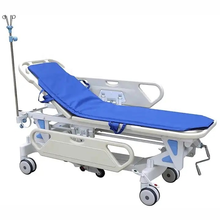 Emergency Hospital Manual Stretcher Patient Transfer Trolley prices patient transfer stretcher ambulance bed