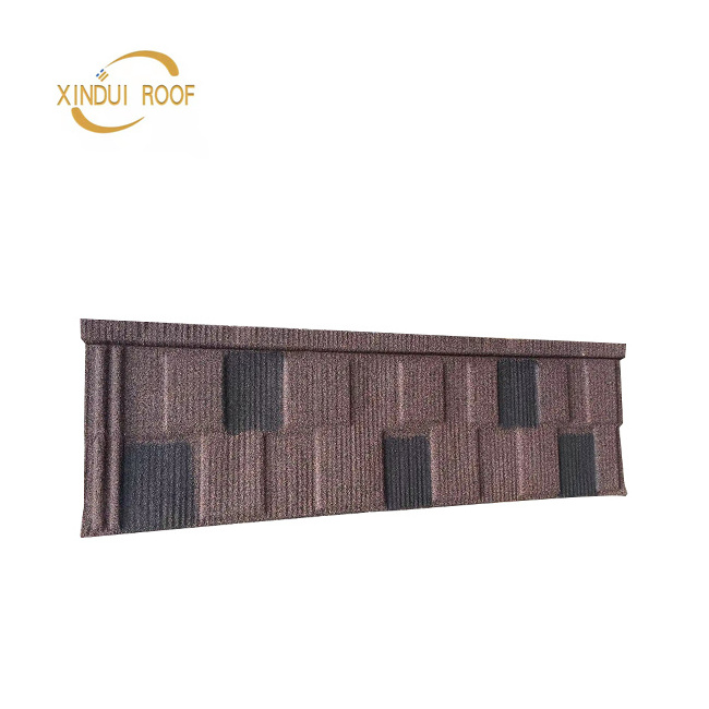 Wholesale Price building materials Natural Jamaica black stone coated metal roofing tiles Free sample Interlocking Roof Shingle