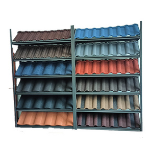 Heat Resistance Roof Tile Aluminized Galvanized Building Materials Colored Stone Coated Metal Roof Tiles