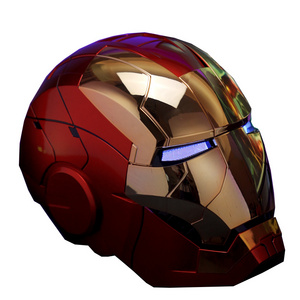 Factory sale iron Man MK5 helmet voice control/remote control/touch control smart face changing gold plating Iron Man helmet