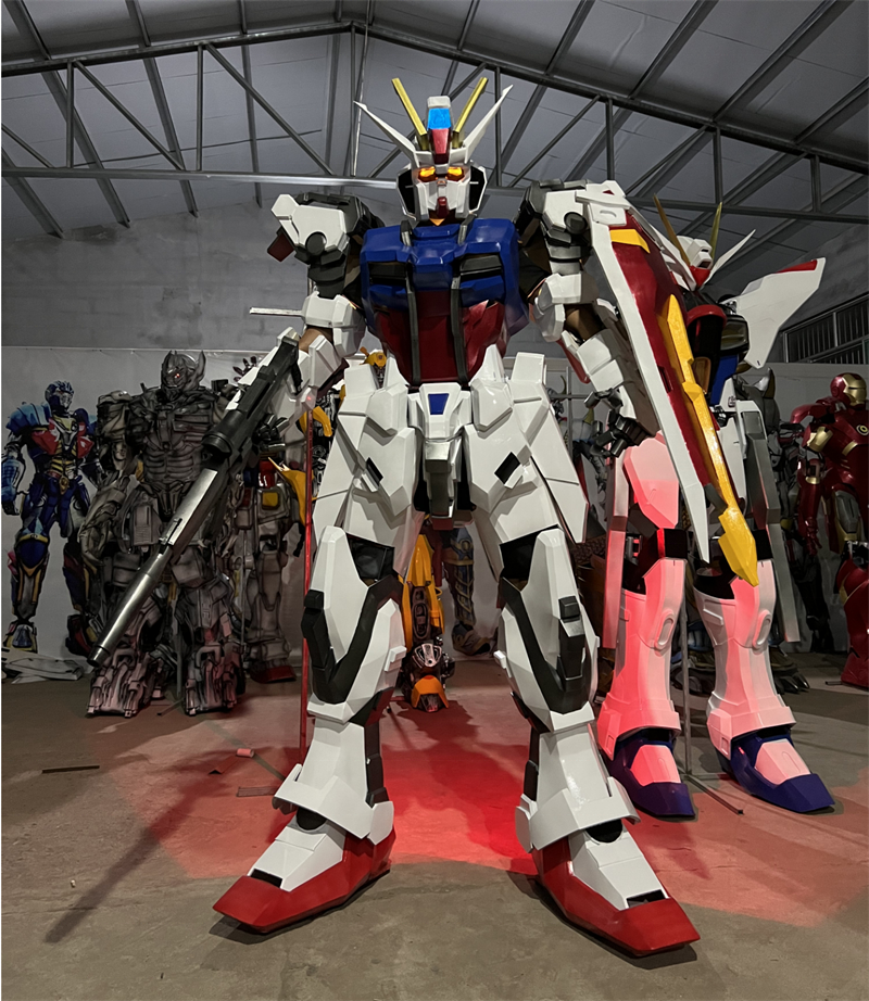 Adult Size Robot Costume gundam Event 2.7M Tall Cosplay Costumes With Microphone Speaker LED Light