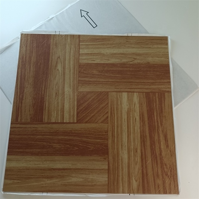 Free Sample Waterproof Peel and Stick 24x24 vinyl floor tiles LVT self adhesive vinyl floor tile 60x60