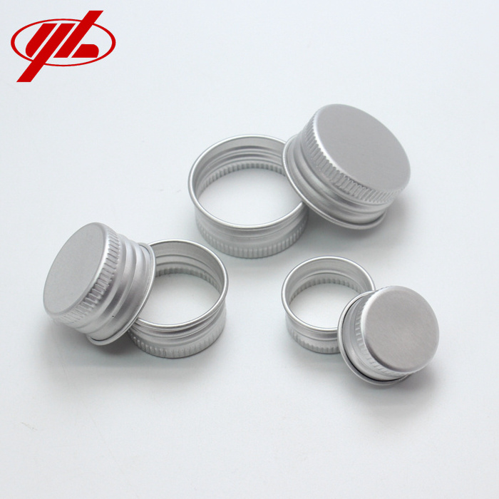 18mm 20mm 24mm 28mm 32mm Bottle Screw Caps Silver Aluminum Cap