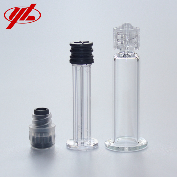 Medical borosilicate glass syringe luer lock syringe 1ml