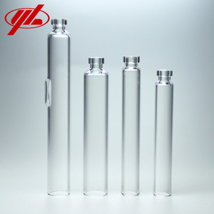 Pharmaceutical 1.5ml 1.8ml 3ml Glass Cartridge Vial with Red gray stopper Aluminium Cap