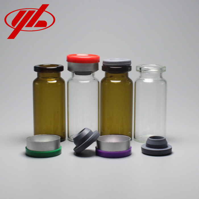 10ml Clear or Amber Pharmaceutical Injection Crimp Top Neck Tubular Glass Bottle Vial