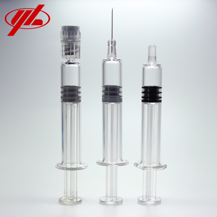 1ml 2.25ml 3ml 5ml Disposable Pharmaceutical Glass Pre-filled Syringe