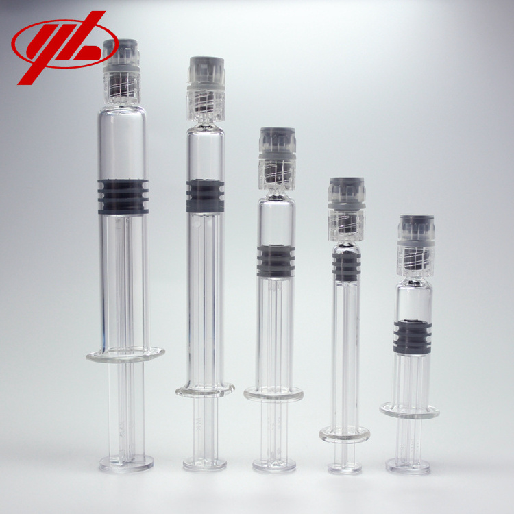 1ml 2.25ml 3ml 5ml Disposable Pharmaceutical Glass Pre-filled Syringe