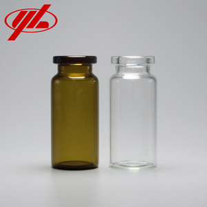 10ml Clear or Amber Pharmaceutical Injection Crimp Top Neck Tubular Glass Bottle Vial