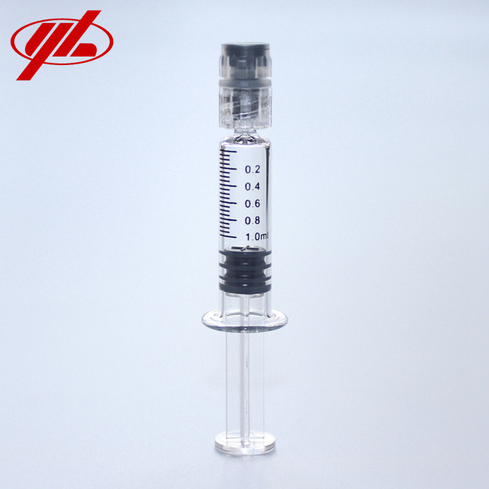 Medical borosilicate glass syringe luer lock syringe 1ml