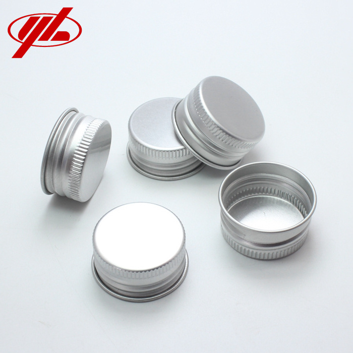 18mm 20mm 24mm 28mm 32mm Bottle Screw Caps Silver Aluminum Cap