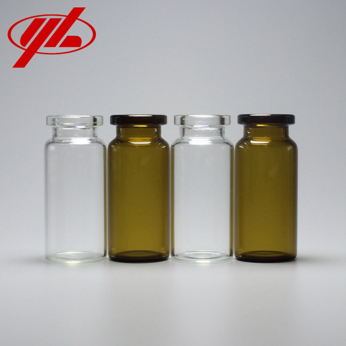 10ml Clear or Amber Pharmaceutical Injection Crimp Top Neck Tubular Glass Bottle Vial