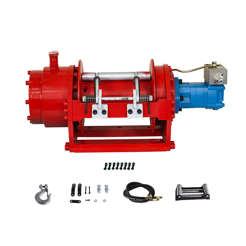 Small Red Yellow Black 5-Ton Tractor 4ton 10ton Hydraulic Winch With Wireline For recovery vehicle/tow truck