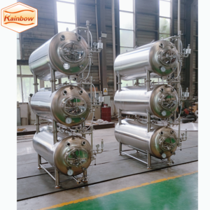 Horizontal Beer Tank for Brewery Stainless Steel Serving Storage Tank Jacketed Fermentation Customized Lager  Brite Tank