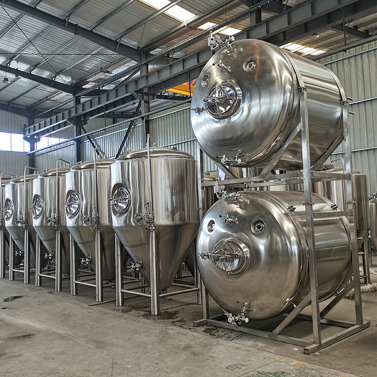 Horizontal Beer Tank for Brewery Stainless Steel Serving Storage Tank Jacketed Fermentation Customized Lager  Brite Tank