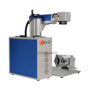 Desktop Split Portable Fiber Laser Marking Machines 20W 30W 50W Raycus With Rotary Tools