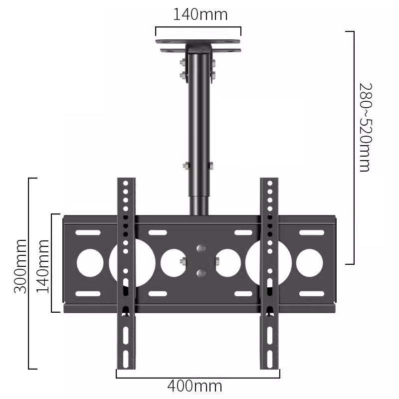 32-60 Inches TV Roof Ceiling Mount Bracket Smart Hanger Ceiling Height Adjustable 360 degree Mechanism Motorized