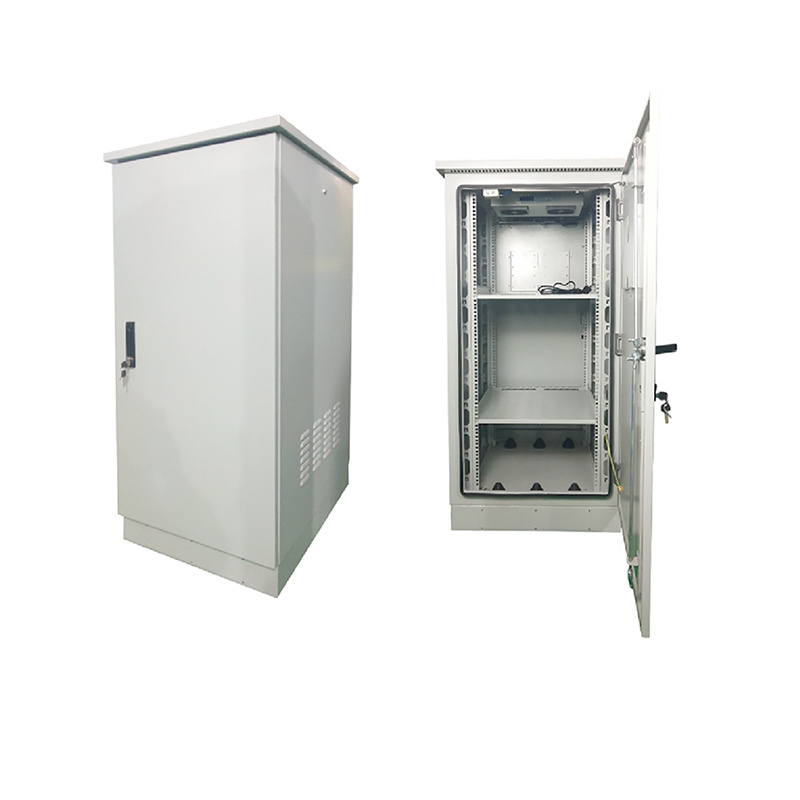 Hot sell  Factory price 23' 19'' Outdoor Electric Cabinet Waterproof Telecom Rack Cabinet Ip55 IP65 cooling fans air conditioner