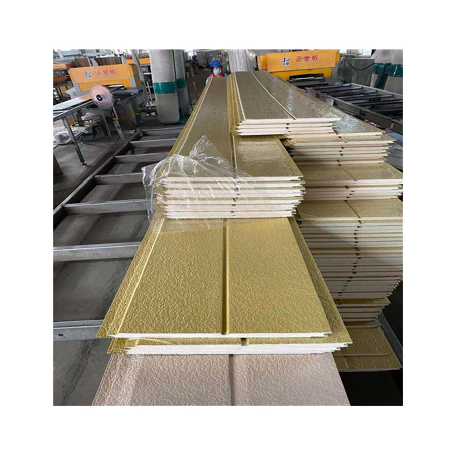 Pu external wall metal insulation board panel polyurethane pu hard foam insulated roof panels metal carved sandwich panel