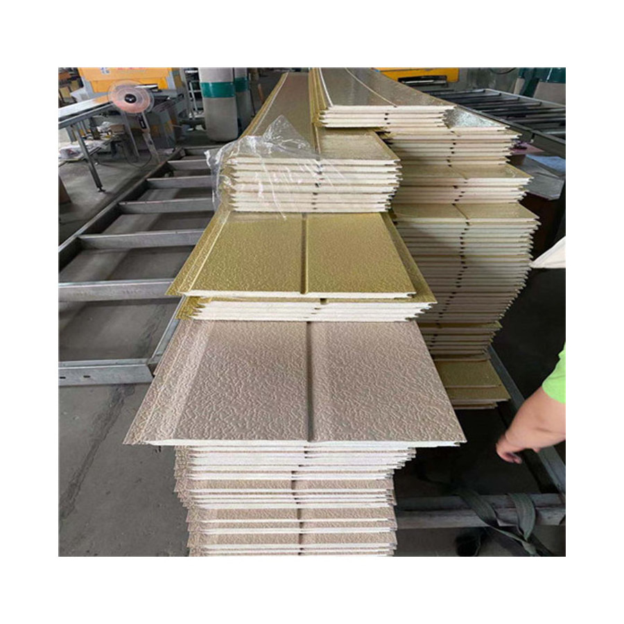 Pu external wall metal insulation board panel polyurethane pu hard foam insulated roof panels metal carved sandwich panel