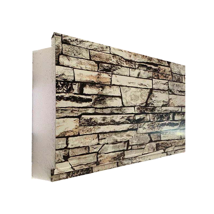 decorative stone wall panels 16mm exterior wall insulation board for prefabricated house easy install metal sandwich panel