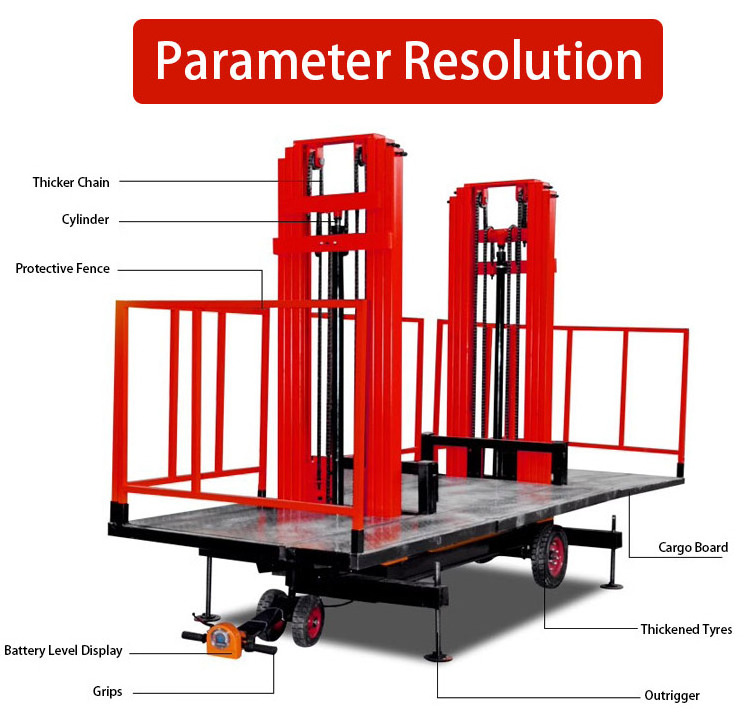 1000kg Heavy Duty Electric Scaffold Lift Platform Mobile Hydraulic Masonry Wall Lifting Scaffolding