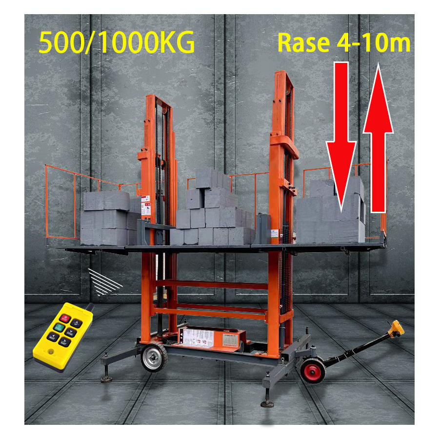 1000kg Heavy Duty Electric Scaffold Lift Platform Mobile Hydraulic Masonry Wall Lifting Scaffolding