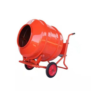 Small Hand push gasoline concrete mixer for construction equipment manual cement twin-shaft mobile rotating drum mixer