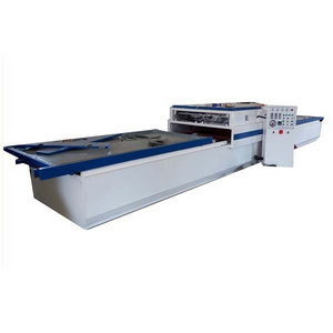 double station vacuum membrane press machine for door laminating with pvc veneer (two tables)