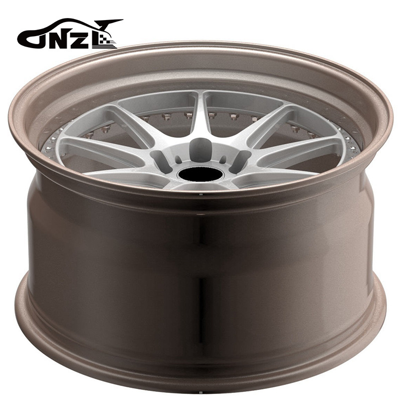 Zhenlun Custom Performance Two Piece Forged Wheel Rims 5x112 Multi Spoke Lightweight Forged Wheels