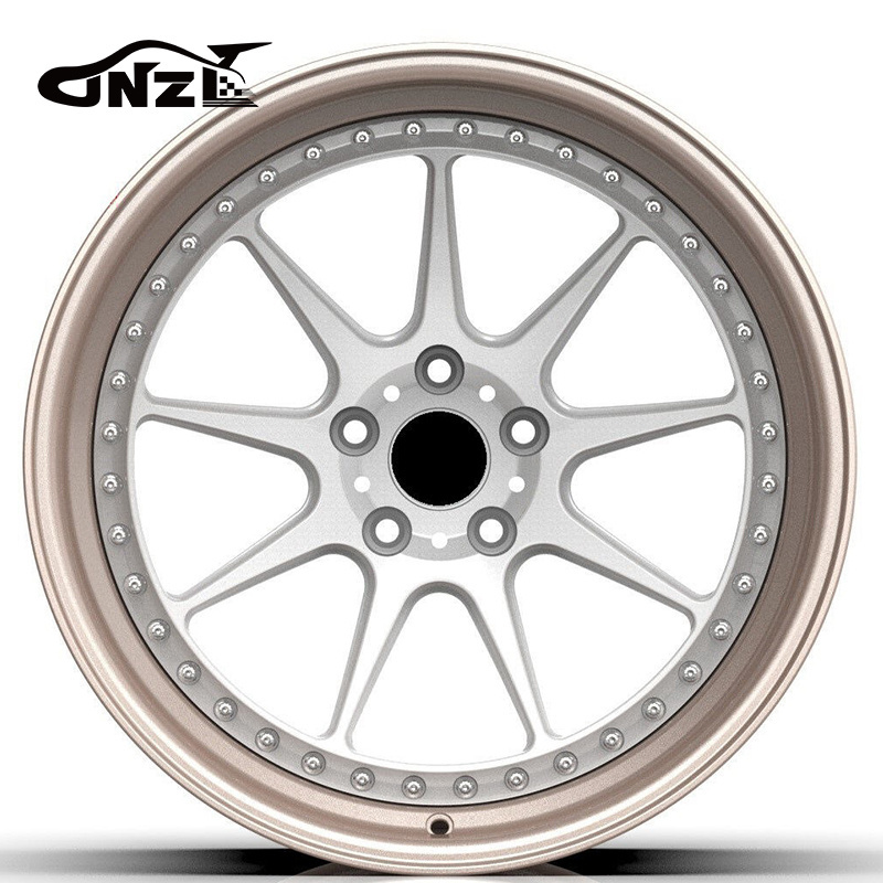 Zhenlun Custom Performance Two Piece Forged Wheel Rims 5x112 Multi Spoke Lightweight Forged Wheels