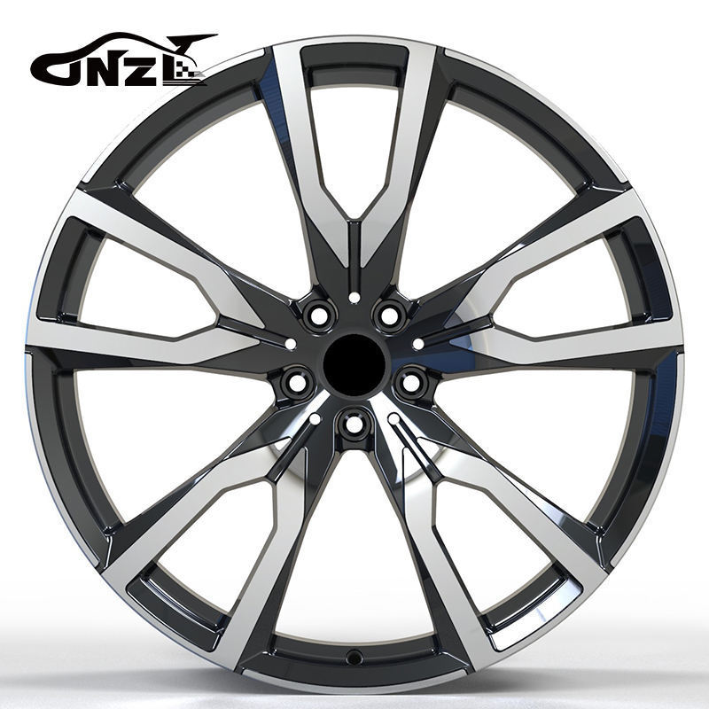 Zhenlun Matte Black 6061t6 Aluminum Alloy Passenger Car Multi Spoke One Piece Wheels For Range Rover