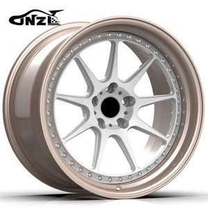 Zhenlun Custom Performance Two Piece Forged Wheel Rims 5x112 Multi Spoke Lightweight Forged Wheels