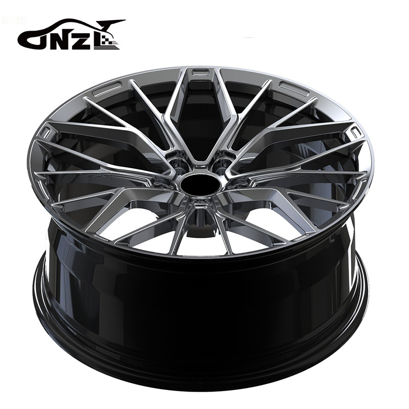 Zhenlun High Quality Commercial 17 Inch 5x114.3 Staggered Mesh Multi Spokes Split Monoblock Forged Wheels