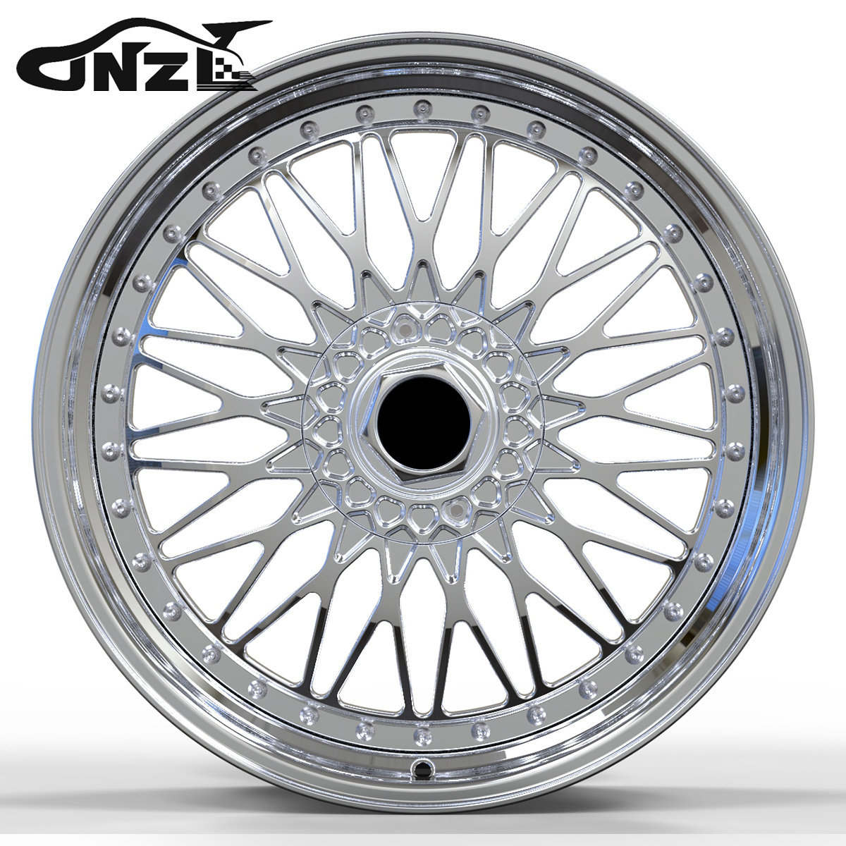 Zhenlun 2 Pieces Zinc Coat Electroplated Polishing Lip Silver Forged Alloy Wheel Car Rim For Benz Amg Gt 5*112