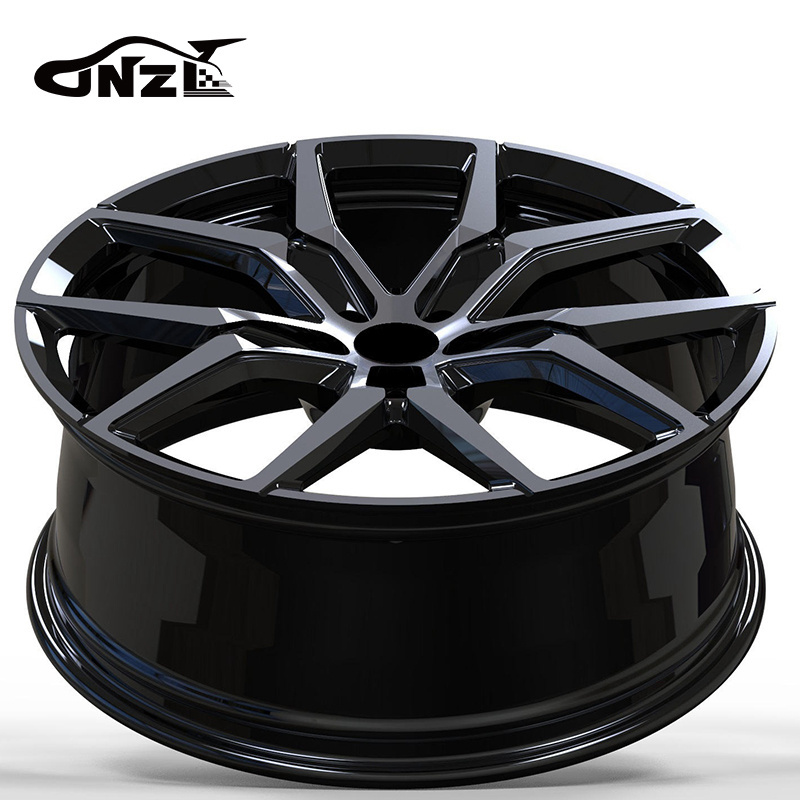 Made In China 5x112 Rims Forged Wheels Gloss Black 6061t6-Aluminum Alloy Car Wheel Hub