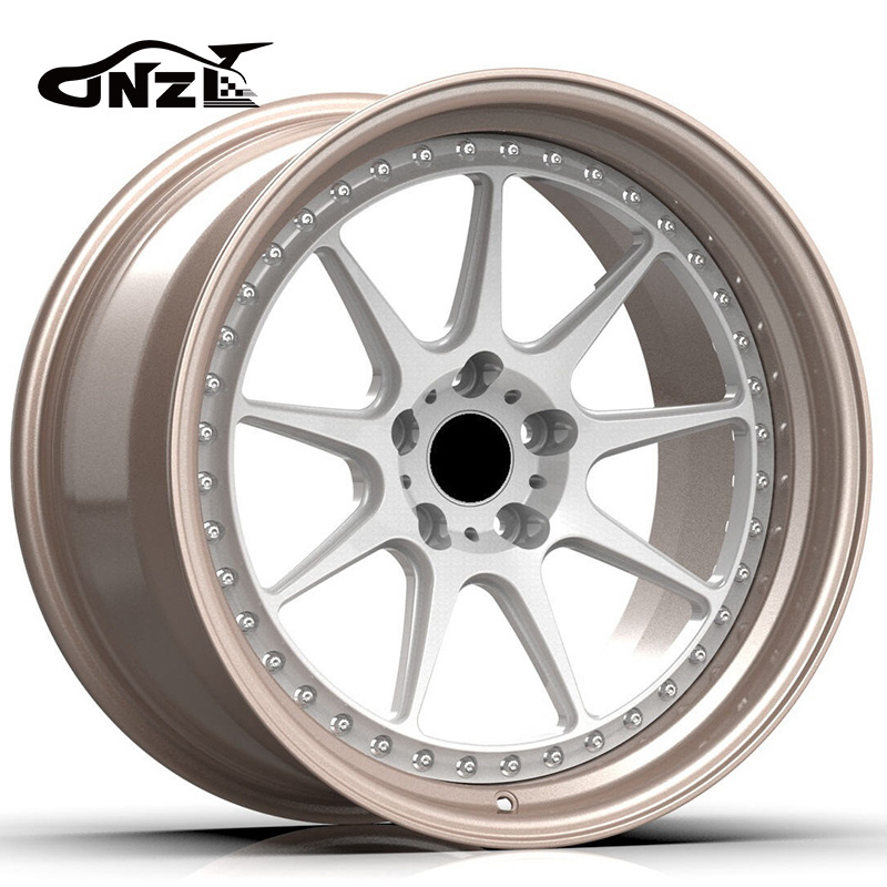 Zhenlun Custom Performance Two Piece Forged Wheel Rims 5x112 Multi Spoke Lightweight Forged Wheels