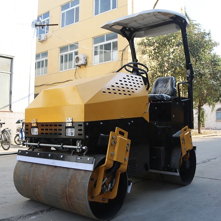 Large Double Steel Wheel Seat Driving Full Hydraulic Roller Asphalt Road Compacts Price Small Roller