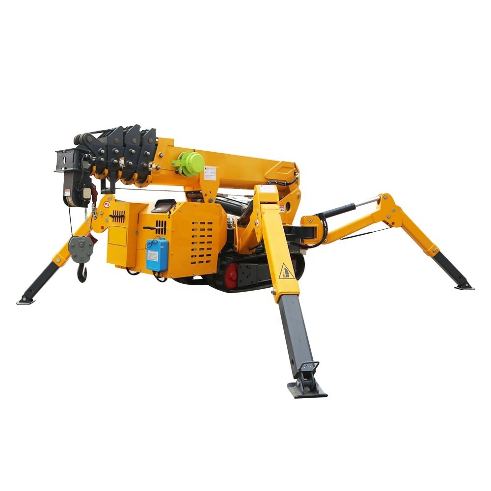 Small Mobile Spider Crane With Long Arm Fly Jib 3 Ton Forklift Lifting Crane 5 Ton Mini Spider Crane Price